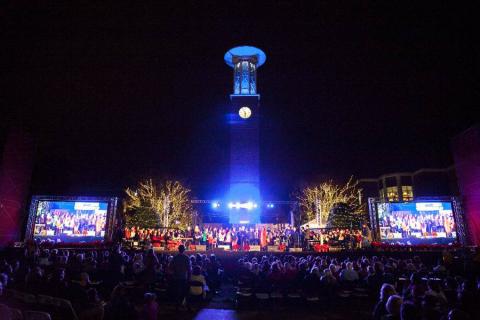Stage for Lighting of the Green